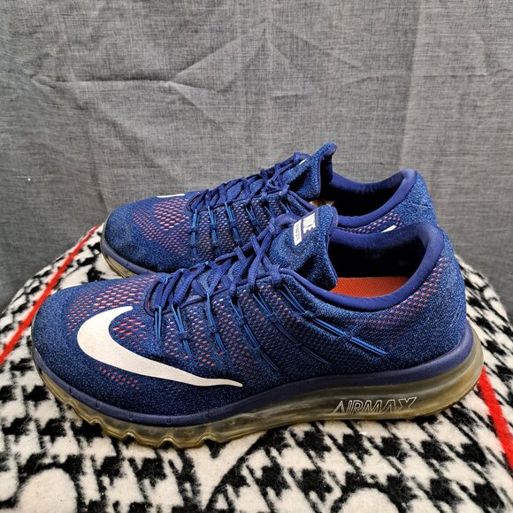 %Size 14 Men Nike Air Max 2016 Blue 806771-411 A6